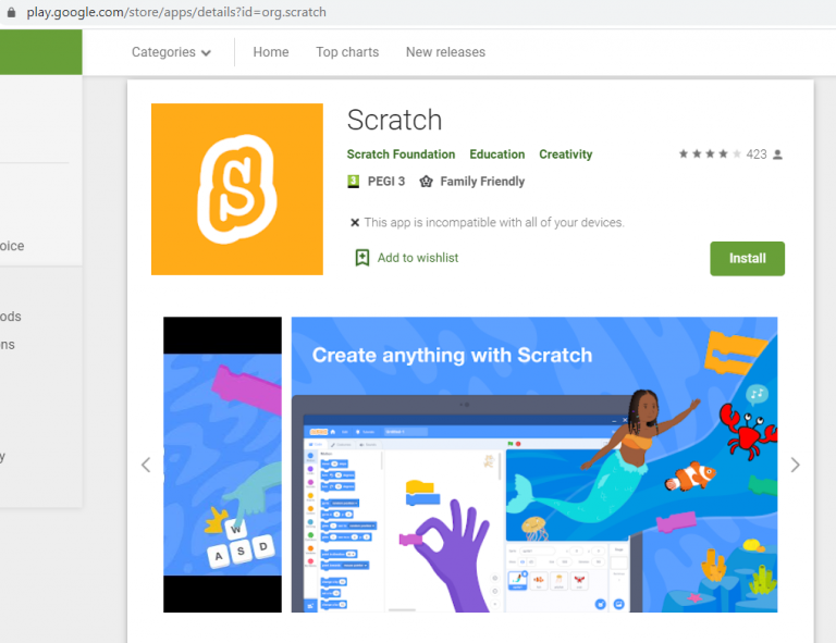 Installing scratch imaginecodecreate